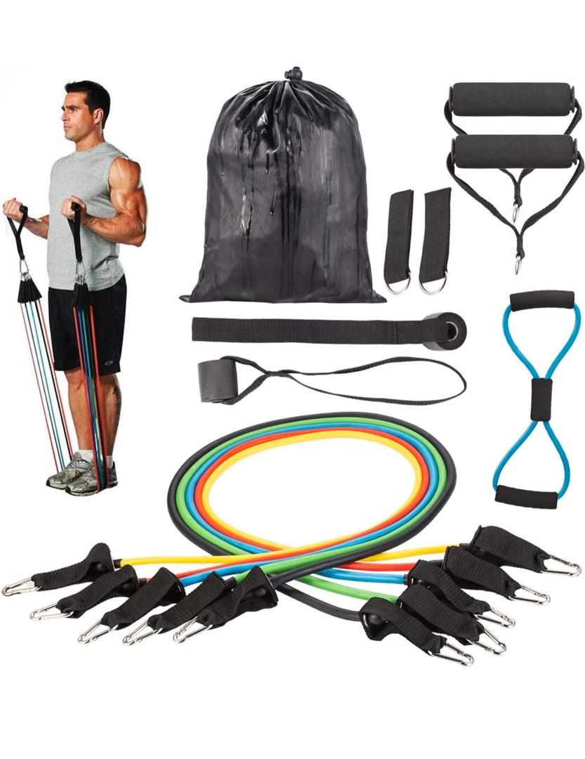 Bandes de Resistance Elastiques Musculation Set Fitness Exercice Bandes Kit  pour Fitness Yoga Gym Entraînement Hommes Femmes